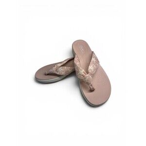 Clarks Cloudsteppers Arla Glison Starfish Flip Flop Sandals Pink Womens Size 11